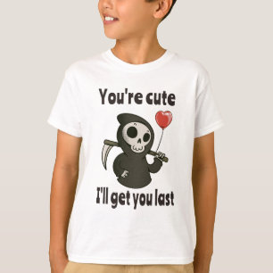 Cute Grim Reaper with romantic heart T-Shirt