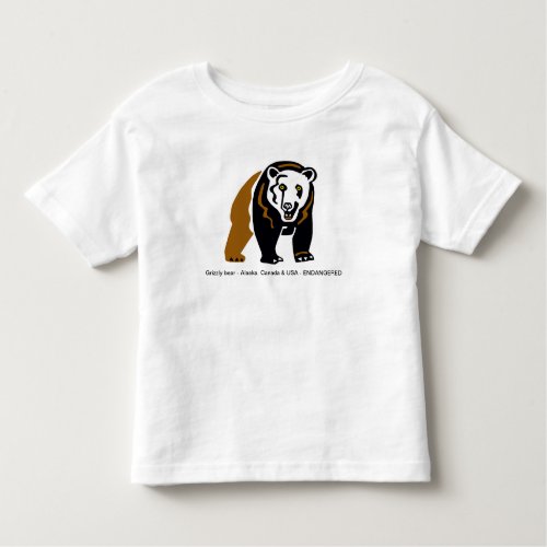 Cute Grizzly bear _ Wildlife warrior _ Nature _ Toddler T_shirt