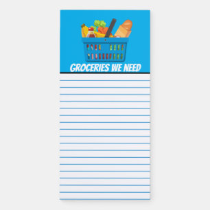 Cute grocery list add message magnetic notepad