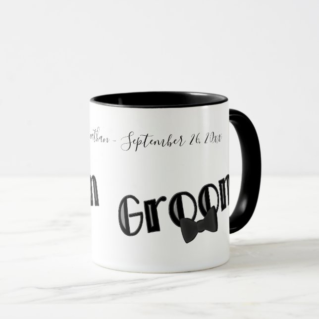 Cute Groom Personalized Wedding  Mug (Front Right)
