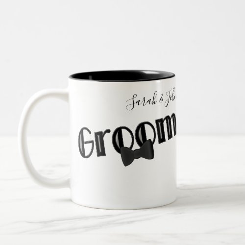 Cute Groom Personalized Wedding  Two_Tone Coffee Mug