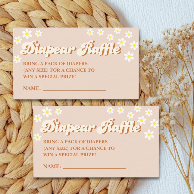 Cute & Groovy Baby Shower Retro Enclosure Card (Creator Uploaded)