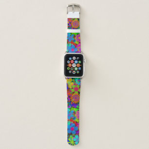 Cute Groovy Flowers Garden Apple Watch Band