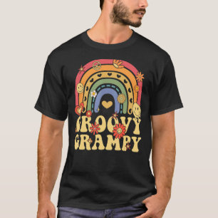 Cute Groovy Grampy  Retro Groovy Rainbow T-Shirt