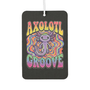 Cute Groovy Hippie Axolotl Retro 70s Rainbow Art Air Freshener