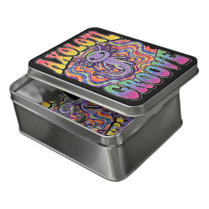 Cute Groovy Hippie Axolotl Retro 70s Rainbow Art Jigsaw Puzzle