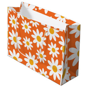 Cute Groovy Retro Daisy Large Gift Bag