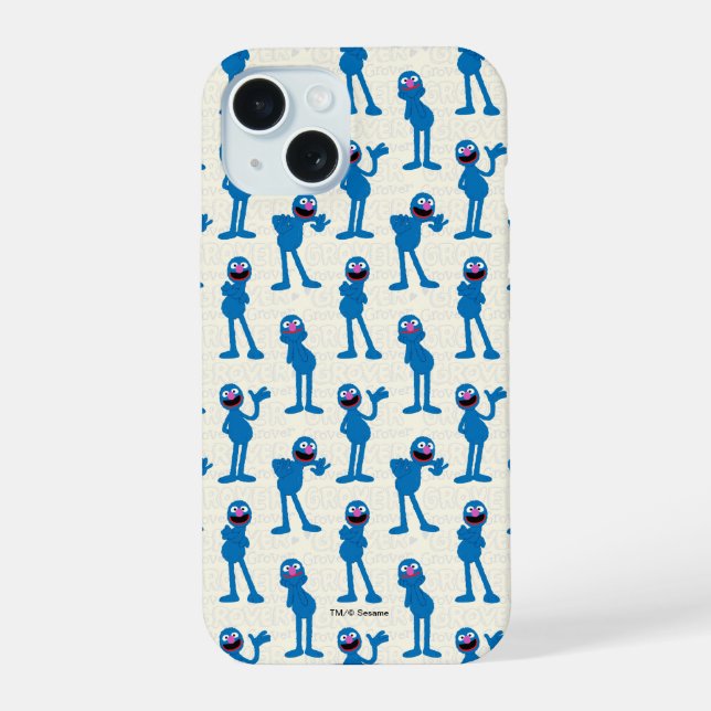 Cute Grover Pattern Iphone Case (Back)