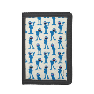 Cute Grover Pattern Tri-fold Wallet