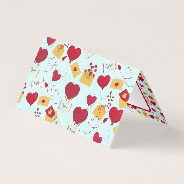 Cute Grungy Pretty Valentine’s Airmail Love Letter (Front)