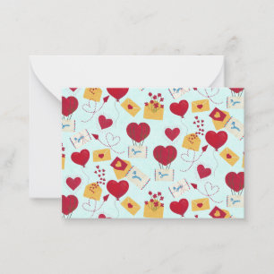 Cute Grungy Pretty Valentine’s Airmail Love Letter Note Card
