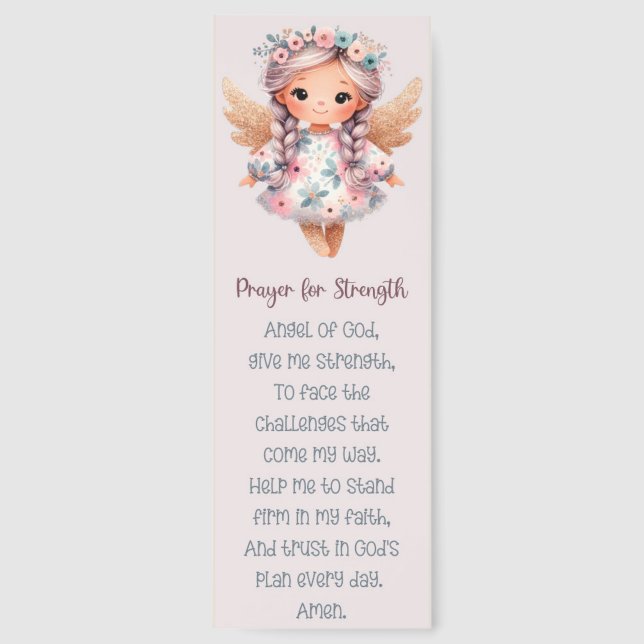 Cute Guardian Angel Prayer Bookmarks (Front)