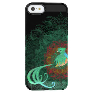 Cute Guatemala Resplendent Quetzal Green Mehndi Clear iPhone SE/5/5s Case