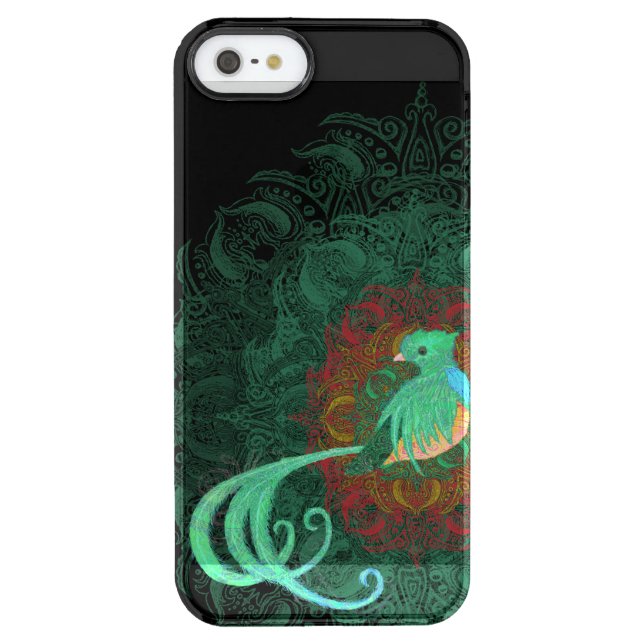Cute Guatemala Resplendent Quetzal Green Mehndi Uncommon iPhone Case (Back)