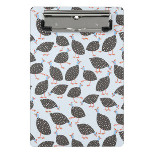 Cute Guinea Fowl Bird Pattern Mini Clipboard