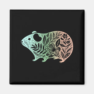 Cute Guinea G Botanical Cottagecore Patel Colors F Magnet