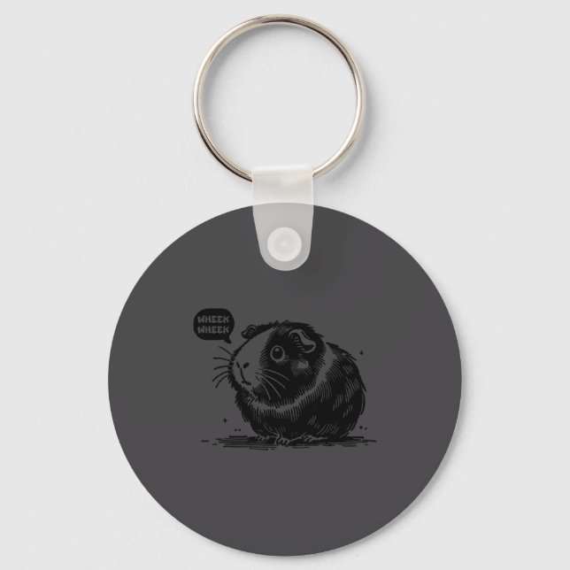 Cute Guinea G Wheek Wheek Sounds Guinea G Lover Fu Keychain (Front)