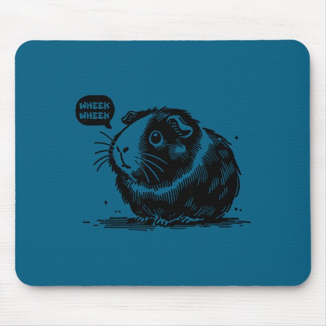 Cute Guinea G Wheek Wheek Sounds Guinea G Lover Fu Mouse Pad (Front)