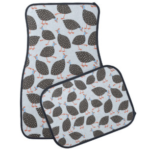 Cute Guinea Hen Bird Car Floor Mat
