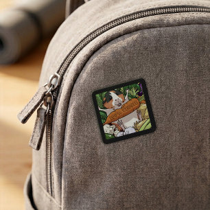 Cute Guinea Pig 100% Veggie Carrot Cartoon Patch