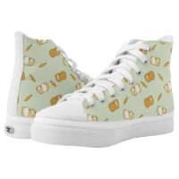 Cute Guinea Pig and Carrots High-Top Sneakers