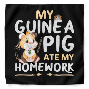 Cute Guinea Pig Ate My Homework Bandana