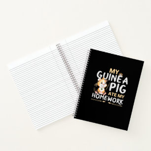 Cute Guinea Pig Ate My Homework Notebook