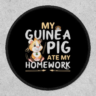 Cute Guinea Pig Ate My Homework Patch