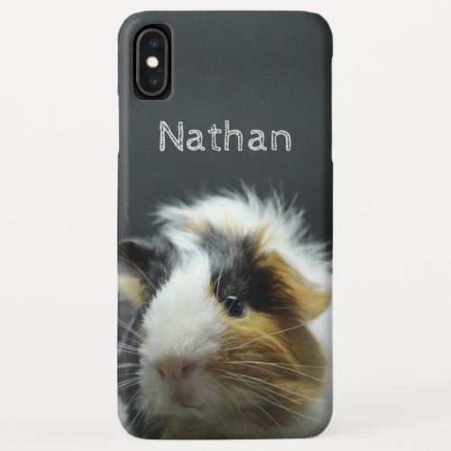 Cute Guinea Pig Chalkboard Personalised iPhone XS Max Case