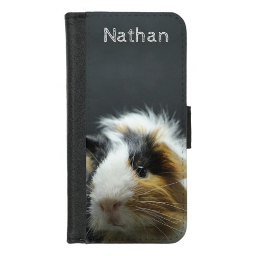 Cute Guinea Pig Chalkboard Personalised iPhone 87 Wallet Case
