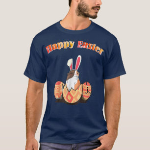 Cute Guinea Pig Easter Bunny Eggs Costume Easter D T-Shirt