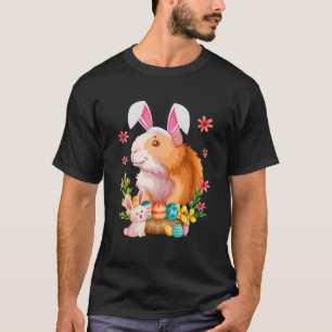 Cute Guinea Pig Easter Day Bunny Eggs Easter Costu T-Shirt