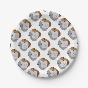 cute guinea pig face paper plates