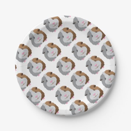 Cute Guinea Pig Face Paper Plates