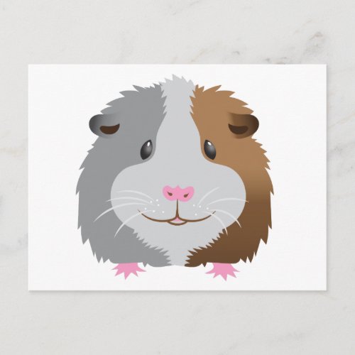 cute guinea pig face postcard