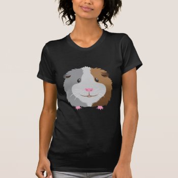 Cute Guinea Pig Face T-shirt by JazzyDesigner at Zazzle