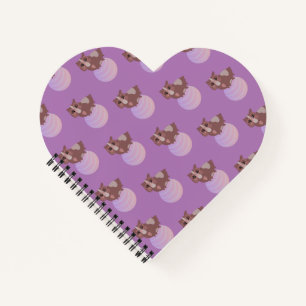 Cute Guinea Pig Fitness Exercise Ball Purple Notebook