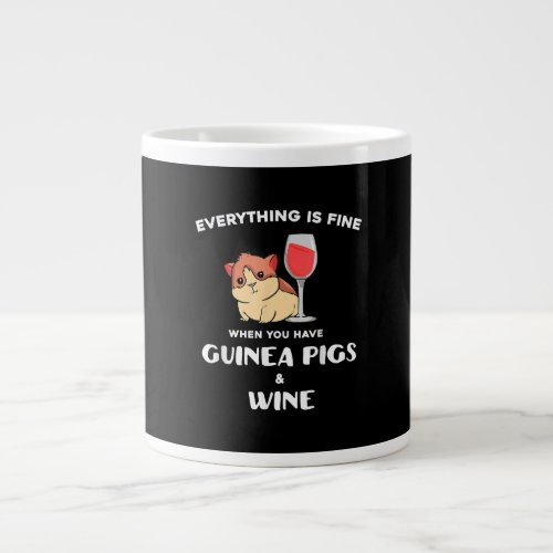 Cute Guinea Pig Gift  Wine Lover Giant Coffee Mug