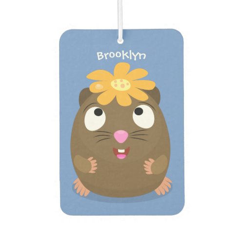 Cute guinea pig happy cartoon illustration  air freshener