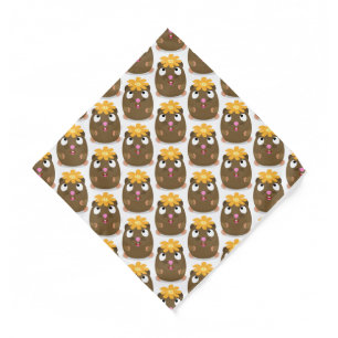 Cute guinea pig happy cartoon illustration bandana