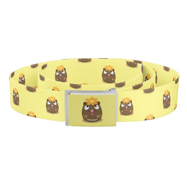 Cute guinea pig happy cartoon illustration belt (Coil)