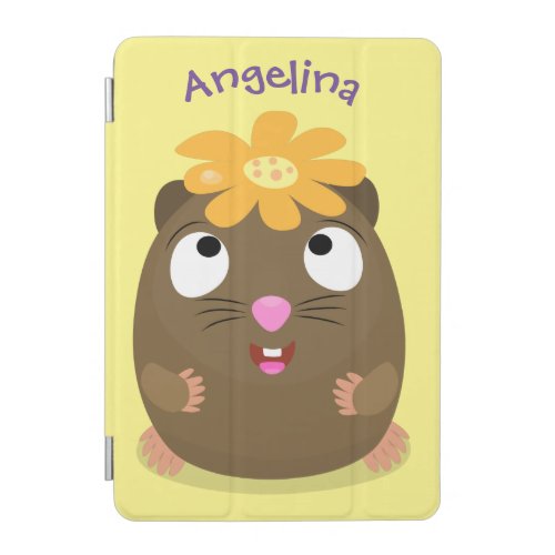 Cute guinea pig happy cartoon illustration iPad mini cover