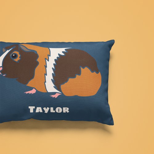 Cute Guinea Pig Illustration Personalized Accent Pillow