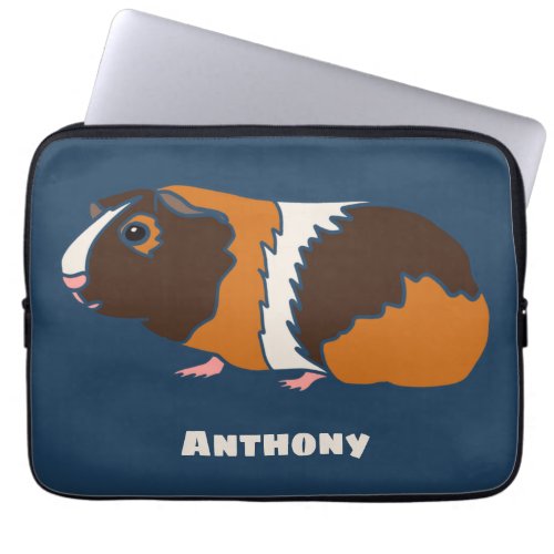 Cute Guinea Pig Illustration Personalized Laptop Sleeve