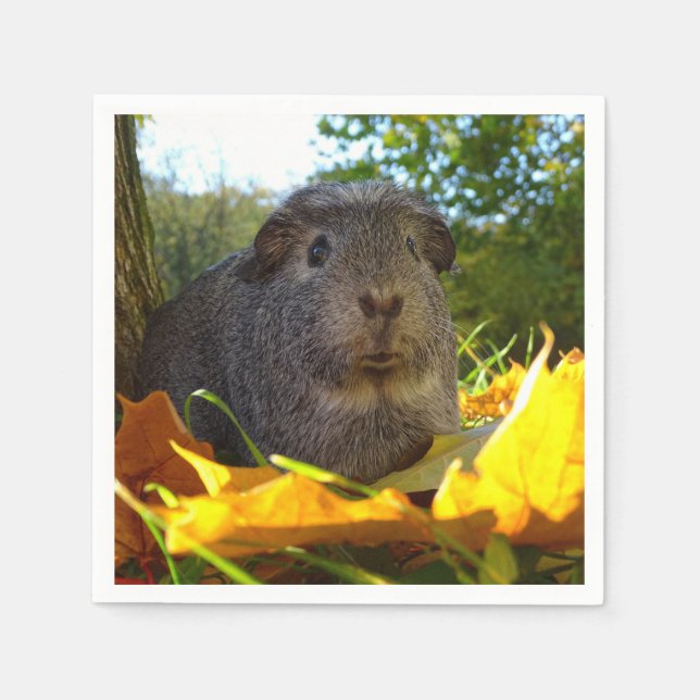Cute Guinea Pig in Nature Napkins (Front)