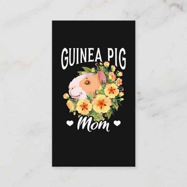 Cute Guinea Pig Mom Business Card (Front)