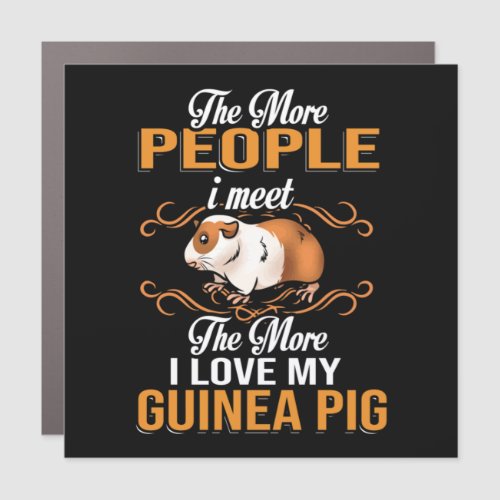 Cute Guinea Pig Mom Car Magnet