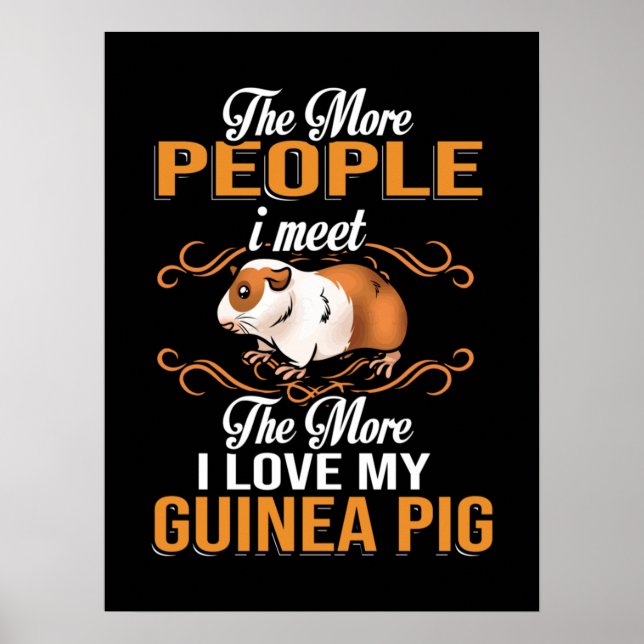 Cute Guinea Pig Mom Poster (Front)