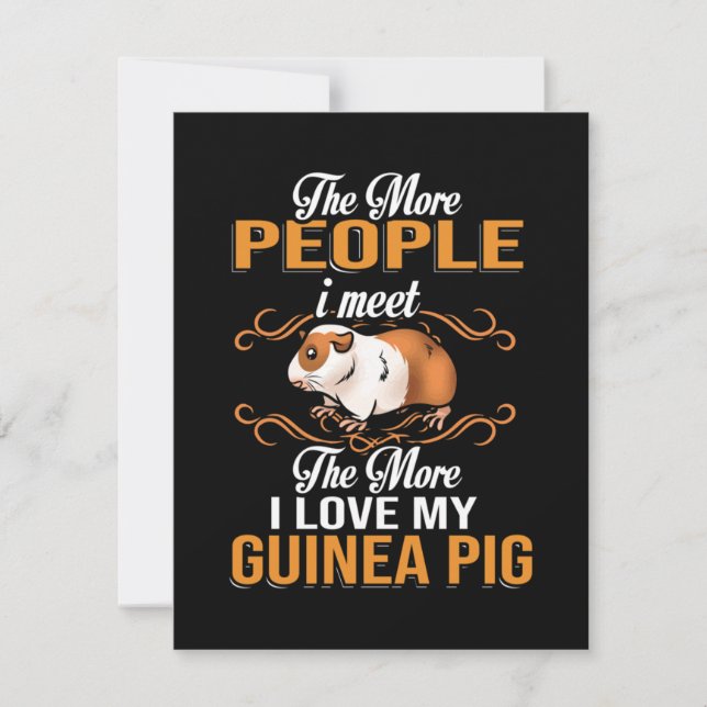 Cute Guinea Pig Mom Thank You Card (Front)