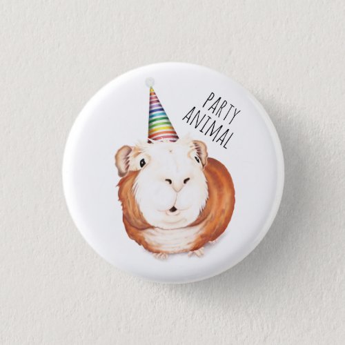 Cute Guinea_Pig Party Animal 3 Cm Round Badge Button